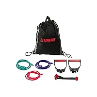 Lifeline Variable Resistance Trainer Kit with Adjustable Resistance Level Bands for More Workout Options - Includes Triple Grip Handles, Door Anchor, Three 5ft Exercise Tubes and Carry Bag