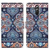 Case Compatible with Huawei Mate 20 LITE - Design Blue Mandala No. 1 - Protective Cover with Magnetic Closure, Stand Function and Card Slot