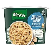 Knorr Rice Cup 3 Cheese Mushroom Risotto 8 pack Delicious Rice Sides No Artificial Flavors, No Preservatives 2.6 oz