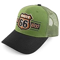 Trendy Apparel Shop Route 66 3D Embroidered Structured Mesh Back Baseball Cap