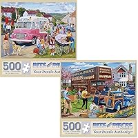 Bits and Pieces - Value Set of (2) 500 Piece Jigsaw Puzzles for Adults - Each Puzzle Measures 18