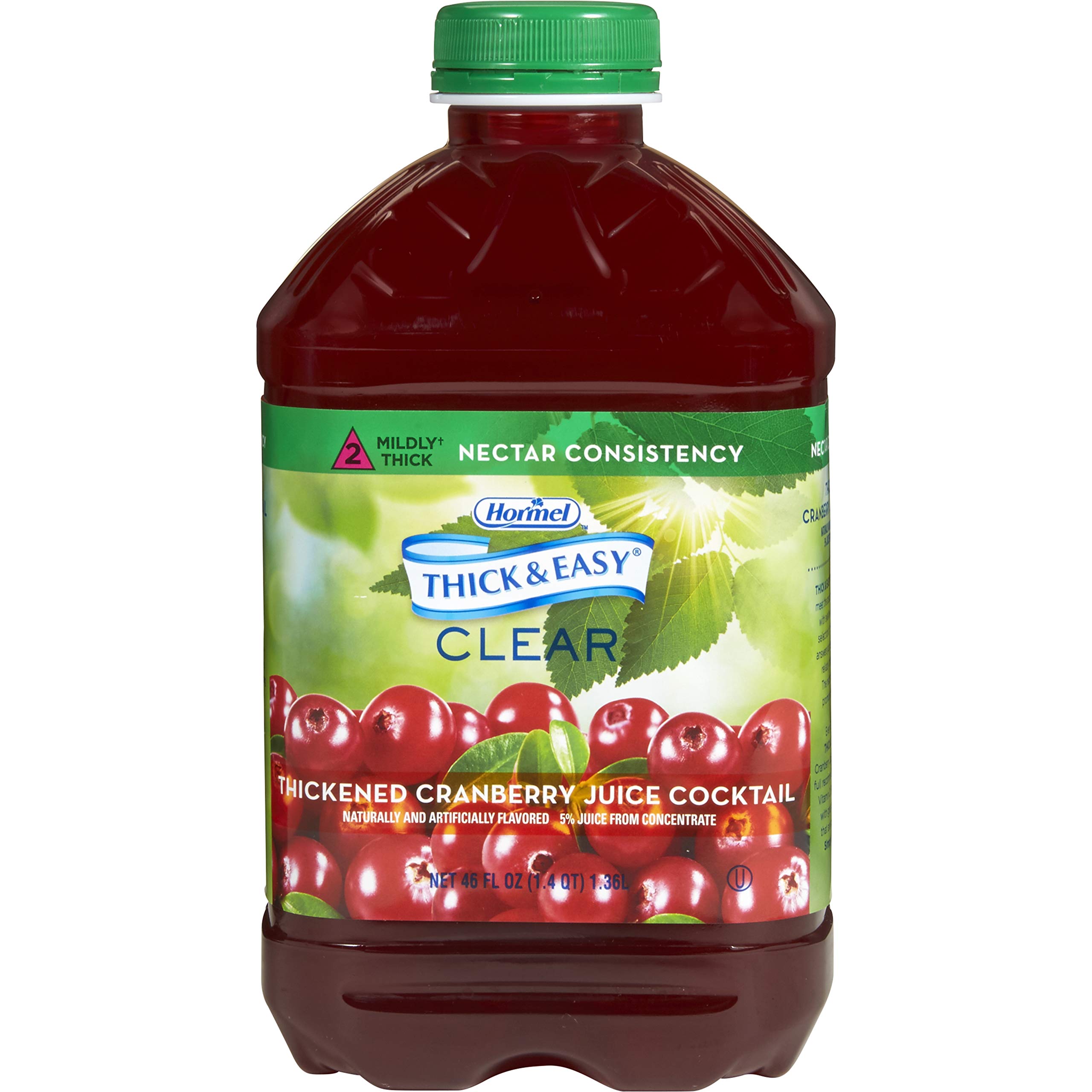 Thick & Easy Thickened Beverage 46 oz. Bottle Cranberry Juice Cocktail Flavor Ready to Use Nectar Consistency, 15813 - Sold by: Pack of One