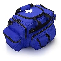 ASA TECHMED First Aid Responder EMS Emergency Medical Trauma Bag Deluxe, Blue
