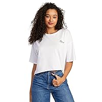 RVCA Women's Cropped Short Sleeve Graphic Tee Shirt