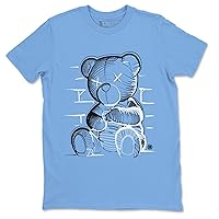 1 Blue White Design Printed Neon Bear Sneaker Matching T-Shirt