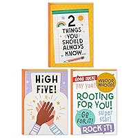 Hallmark Little World Changers Pack of 3 Assorted Congratulations and Encouragement Cards for Kids (High Five, Believe in You)