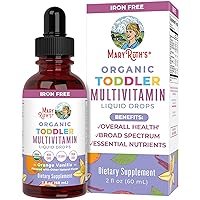 MaryRuth Organics Kids Multivitamin for Toddlers | USDA Organic | Toddler Vitamins Liquid Drops for Kids Ages 1-3 | Immune Support & Overall Wellness | Vegan | Non-GMO | Gluten Free | 2 Fl Oz