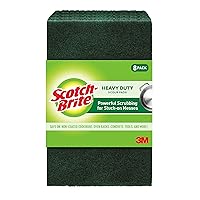 Scotch-Brite Heavy Duty Scour Pads, Great For The Kitchen, Garage and Outdoors, 8 Pads