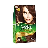 Vatika Henna Hair Color - Henna Hair Dye, With Beautiful Overtone Conditioner, Zero Ammonia For Natural Strong and Shiny Hair, 100% Grey Coverage, 18 Sachets X 10g (Natural Brown, Pack of 3)