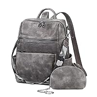Leather Backpack Purse for Women Designer Ladies Shoulder Bag Fashion Faux Work Travel Handbags