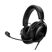 HyperX Cloud III – Wired Gaming Headset, PC, PS5, Xbox Series X|S, Angled 53mm Drivers, DTS, Memory Foam, Durable Frame, Ultra-Clear 10mm Mic, USB-C, USB-A, 3.5mm – Black