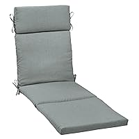 Arden Selections Outdoor Chaise Lounge Cushion 72 x 21, Stone Grey Leala