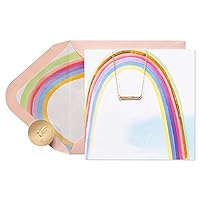 Papyrus Blank Card with Necklace for Her - Jewelry Collection (Rainbow Necklace)