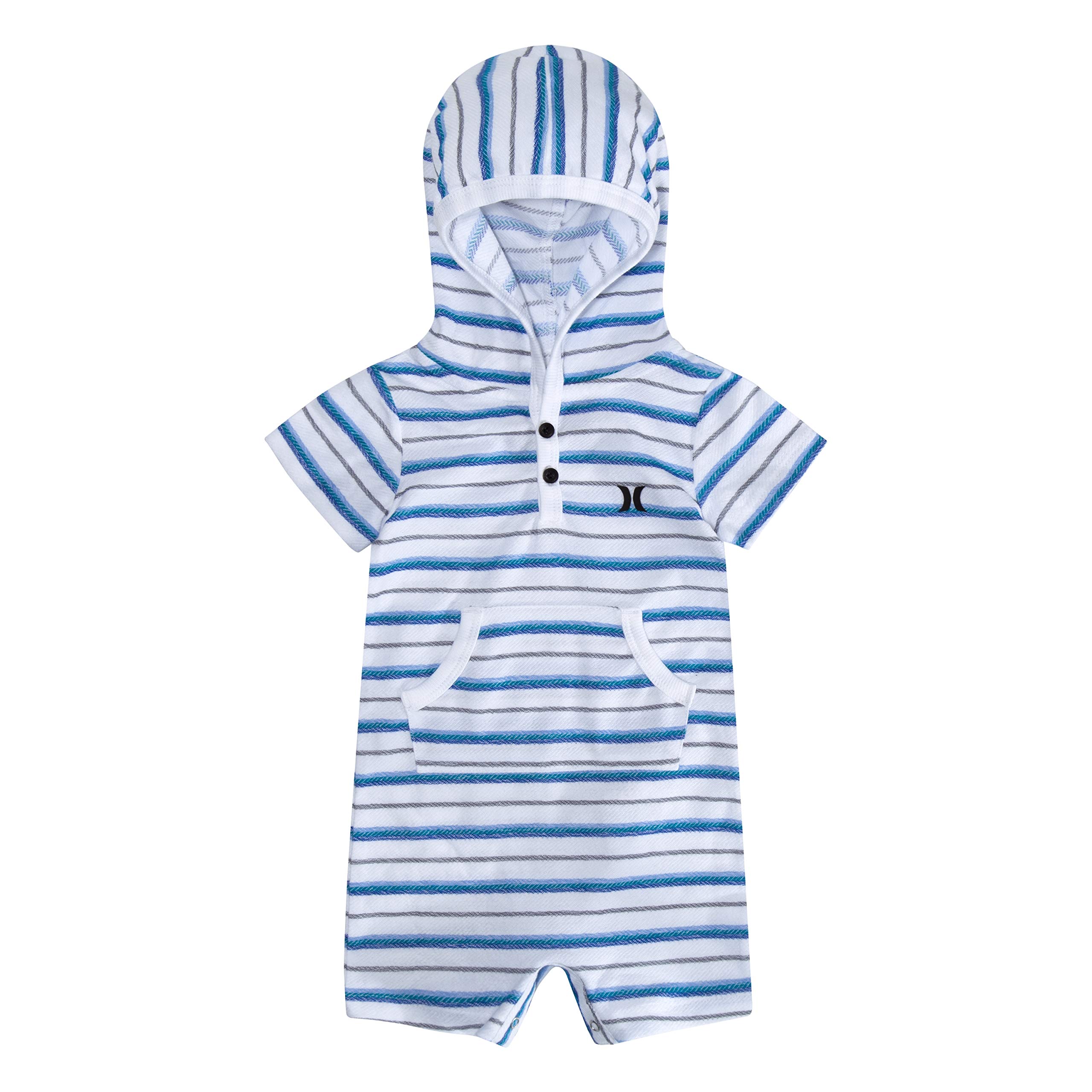 Hurley baby-boys Short Sleeve Hooded Romper