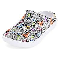 Clogs Slip-On Casual Medical EVA Clogs, Colorful Butterfly Womens' Comfort Ventilated Breathable Everyday Shoes Garden EVA Clogs