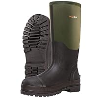 HISEA Men's Rubber Neoprene Rain Boots, Snow Boots - Tall Warm Waterproof Mens Winter Boots Durable Slip Resistant Boots for Men Outdoor Working, Hunting, Fishing