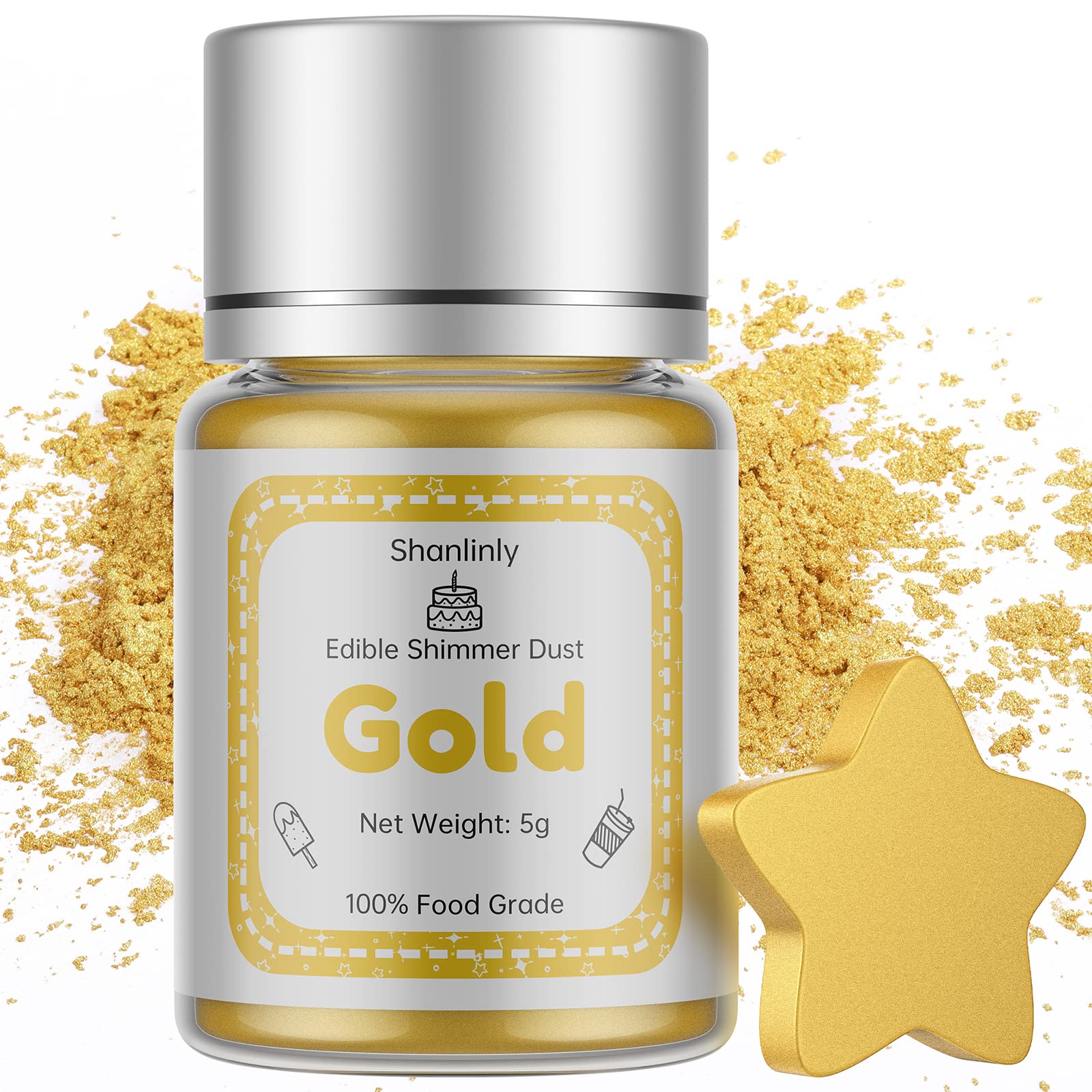 Mua Shanlinly Edible Gold Luster Dust - 8 Grams Food Grade Edible ...
