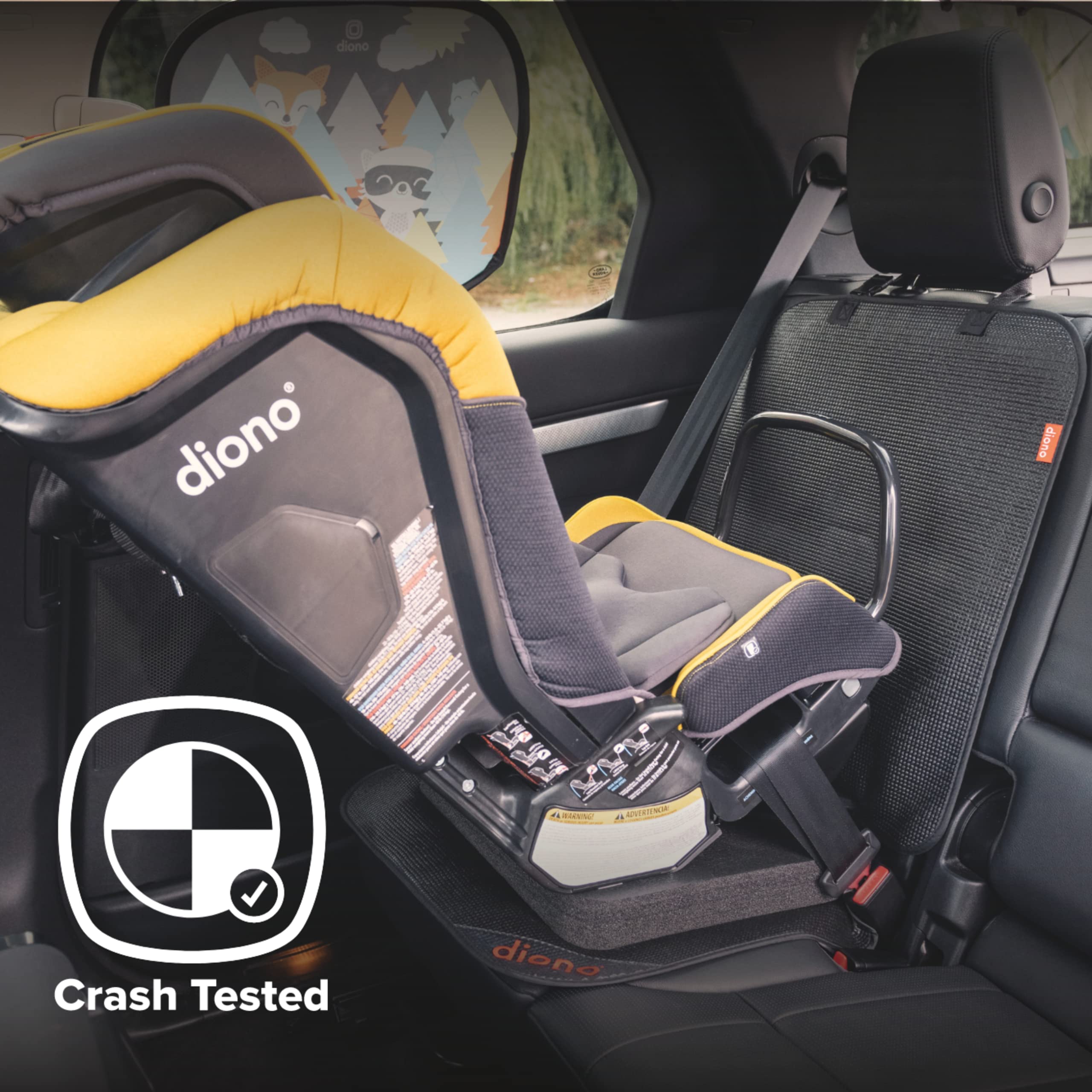 Diono Grip It Car Seat Protector 3-Pack for Baby Child Car Seat, Crash Tested with Full Seat Cover, Anti Slip Backing, Durable, Water Resistant Protection for Vehicle Upholstery