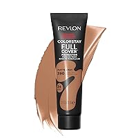 Revlon ColorStay Full Cover Longwear Matte Foundation, Heat & Sweat Resistant Lightweight Face Makeup, Early Tan (390), 1.0 oz