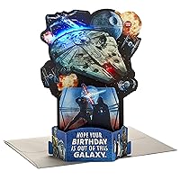 Hallmark Paper Wonder Star Wars Pop Up Birthday Card with Music (Out of this Galaxy, Plays Star Wars Theme), May the 4th