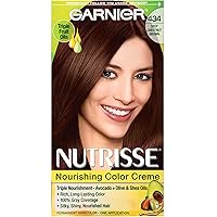 Garnier Nutrisse Nourishing Hair Color Creme, 434 Deep Chestnut Brown (Chocolate Chestnut) (Packaging May Vary)