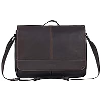 Kenneth Cole REACTION Risky Business Messenger Full-Grain Colombian Leather Crossbody Laptop Case & Tablet Day Bag