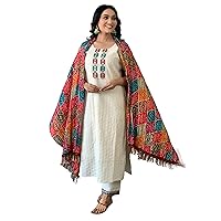 Women's Cotton Schiffle Chikankari Kurta Set of Inside with Handwork Kurti Beautiful Embroidery Work Dress