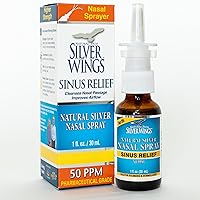 Natural Path Silver Wings Colloidal Silver 50ppm Nasal Spray 1oz - Liquid Sinus Relief