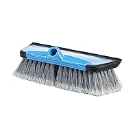 Dicor CP-SB10SQE Soft Bristle Exterior Wash Brush with Squeegee for Exterior RV Roof Cleaning and Maintenance