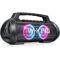 Bluetooth Speaker Wireless,120W Peak 70W RMS Portable Speakers Bluetooth Loud Party Large Outdoor Waterproof Bluetooth Speaker with Subwoofer/Bass Boost/DSP/Stereo Pairing/42H/Powerbank/MIC in