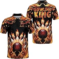Zhamlixes Store Personalized Bowling AOP Lightweight Polo Shirt S-5XL, Bowling Polo Shirts