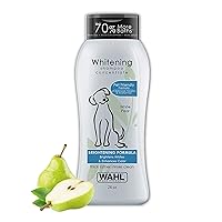 Wahl USA Whitening Shampoo White Pear scent for Pets – Whitening & Animal Odor Control with Silky Smooth Results for Grooming Dirty Dogs – 24 oz - Model 820001A
