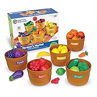 Learning Resources Farmer’s Market Color Sorting Set - 30 Pieces Age 18+ Months Toddler Learning Toys, Sorting Toys for Kids, Daycare Toys