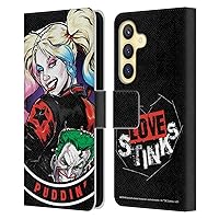 Head Case Designs Officially Licensed Batman DC Comics Puddin Harley Quinn Graphics Leather Book Wallet Case Cover Compatible with Samsung Galaxy S24 5G