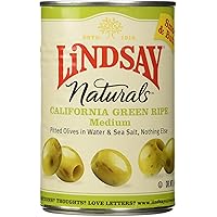 Lindsay Olives Green Ripe Medium Pitted, 6-Ounce (Pack of 6)