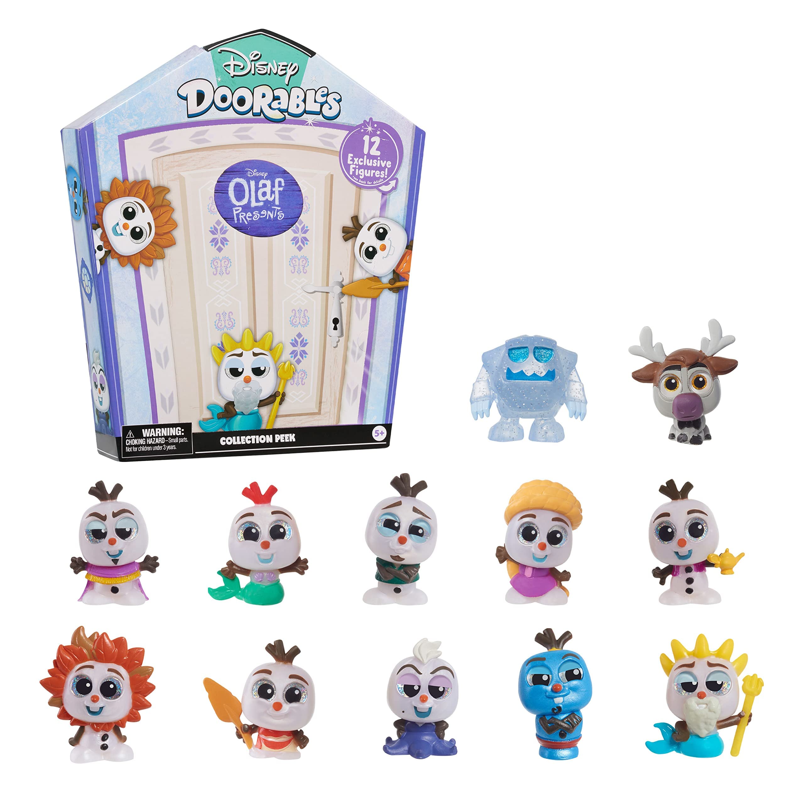 Disney Doorables Olaf Presents Collection Peek, Collectible Blind Bag Figures, Officially Licensed Kids Toys for Ages 3 Up, Gifts and Presents, Amazon Exclusive