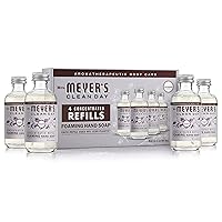 MRS. MEYER'S CLEAN DAY Foaming Hand Soap Concentrated Refills, 4 Concentrated Refills (2 Fl. Oz each), Lavender Scent, Makes 40 Fl. Oz. of Foaming Soap Total