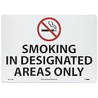 NMC M115RB No Smoking Sign with Graphic, Legend 
