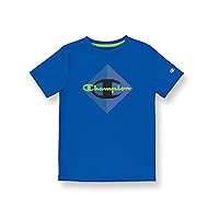 Champion Boys T-Shirt, Kids' T-Shirt For Boys, Lightweight Tee for Kids, Script & Print