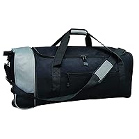 Travelers Club Xpedition Rolling Travel Duffel Bag, Black, 32-Inch