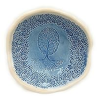 JANECKA Tree of Hearts Bowl, 7 Inches, Handmade in USA, Pottery 9th Anniversary Gift
