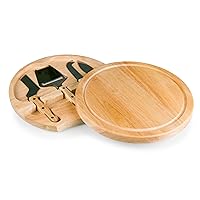 TOSCANA - a Picnic Time brand Circo Cheese Board and Knife Set - Charcuterie Board Set - Wood Cutting Board, (Parawood)