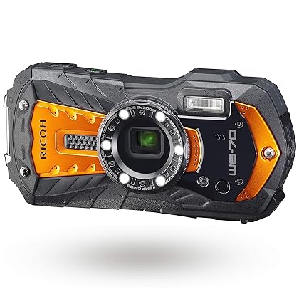 Ricoh WG-70 Orange Waterproof Digital Camera 16MP