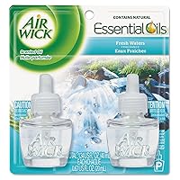 Air Wick, Plug in Scented Oil 2 Refills, Fresh Waters, 1.34 Oz (Pack of 2)