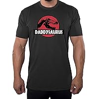 Daddysaurus Men's T-Shirt, Funny Dad Shirts, Graphic T-Shirts for Men