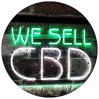 CBD Sold Here Dual Color LED Neon Sign White & Green 16 x 12 Inches st6s43-i3091-wg