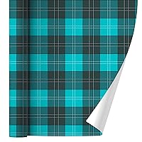 GRAPHICS & MORE Plaid Turquoise Teal Gray Grey Pattern Gift Wrap Wrapping Paper Rolls