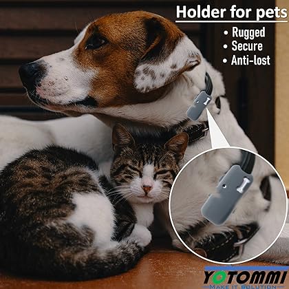 Counlisha Silicone case for Tractive GPS Dog Tracker,Waterproof Rubber Accessories Cover cat GPS Finder,Sturdy Durable Secure Lightweight tractive GPS pet Tracker Holder for Collar (2pack,Black,Grey)