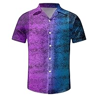 Men's Independence Day Print Shirts Hawaiian Shirt Short Sleeves Button Down Summer Beach Dress Shirts