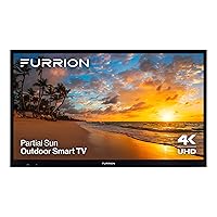 Furrion Aurora 43-Inch Partial-Sun 4K Outdoor Smart TV - Weatherproof Television w/ HDR10, Anti-Glare, 750-Nit LED Screen, Impact-Resistant Screen, External Antenna for Partially Sunny Outdoor Areas